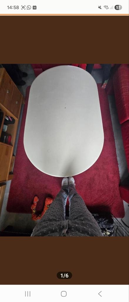 Salontafel ovaal, Ophalen, Gebruikt, 50 tot 100 cm, 150 tot 200 cm