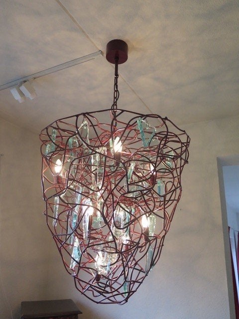 Kroonluchter, model Brand van Egmond Chandelier, Ophalen, Gebruikt, E14 (klein), Lichtkunst