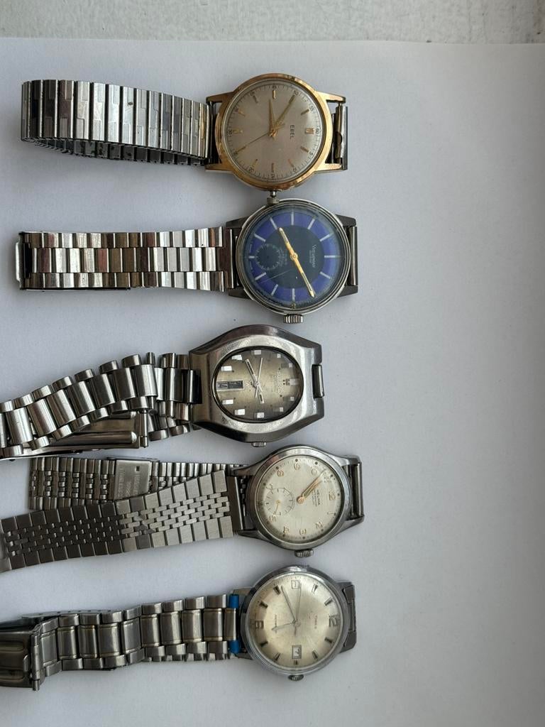 Grote partij van 65+ vintage polshorloges, Antiek en Kunst, Ophalen of Verzenden
