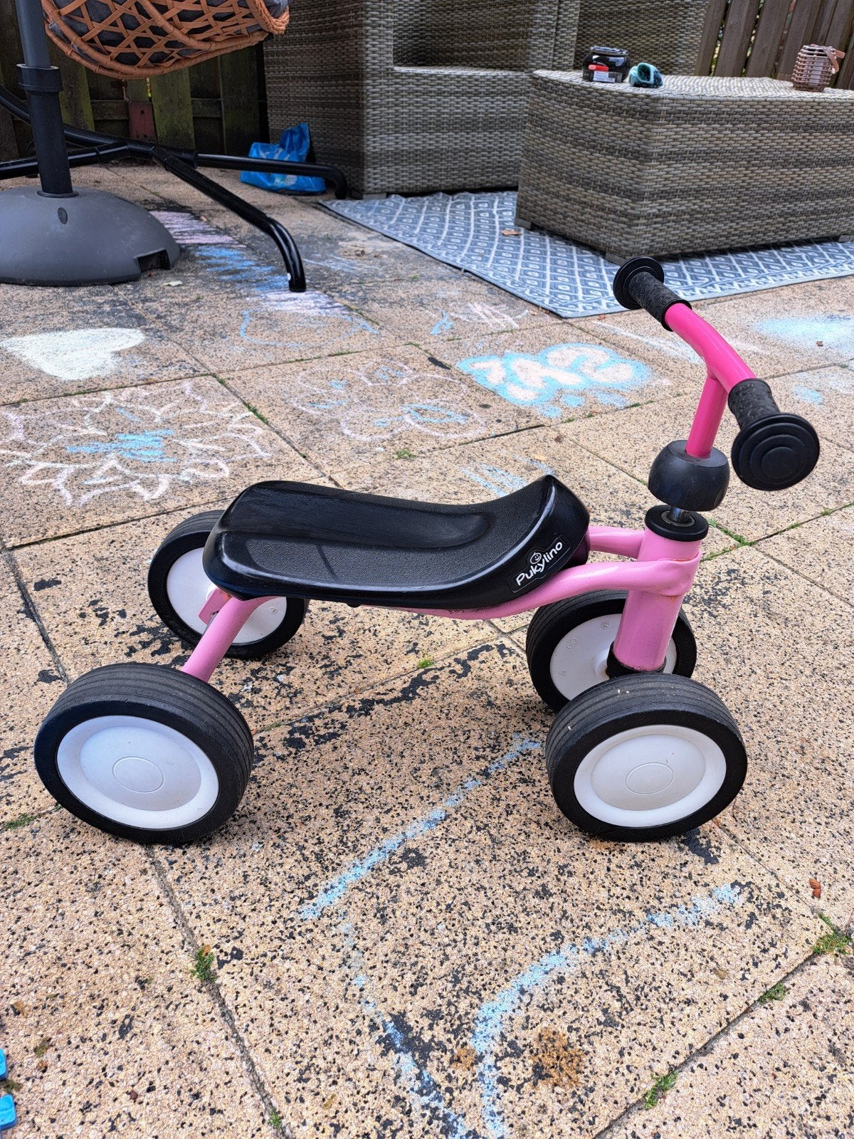 loopfietsje roze, Ophalen, Gebruikt, Minder dan 16 inch