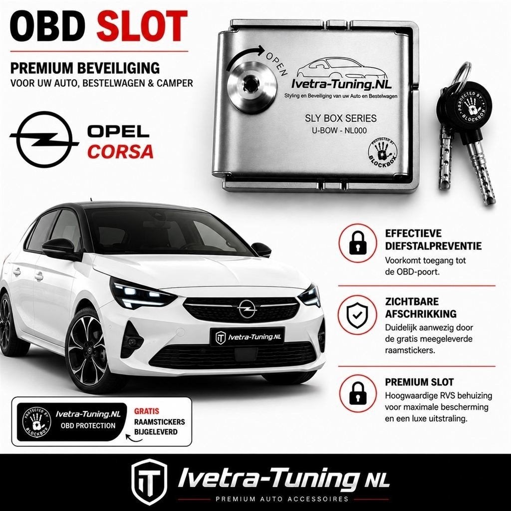OBD Slot Opel Corsa | OBD Beveiliging Opel | OBD Lock, Verzenden, Info@ivetra-tuning.nl | www.ivetra-tuning.nl, Ivetra-Tuning NL