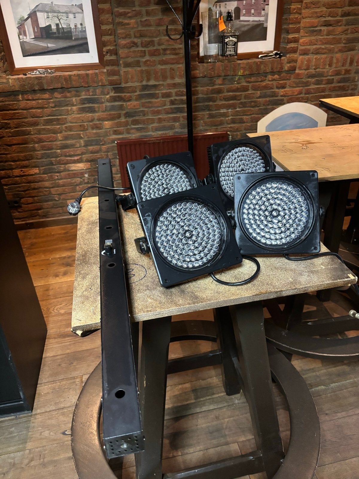 Set van 4 LED Par Cans met DMX-balk, Ophalen, Gebruikt
