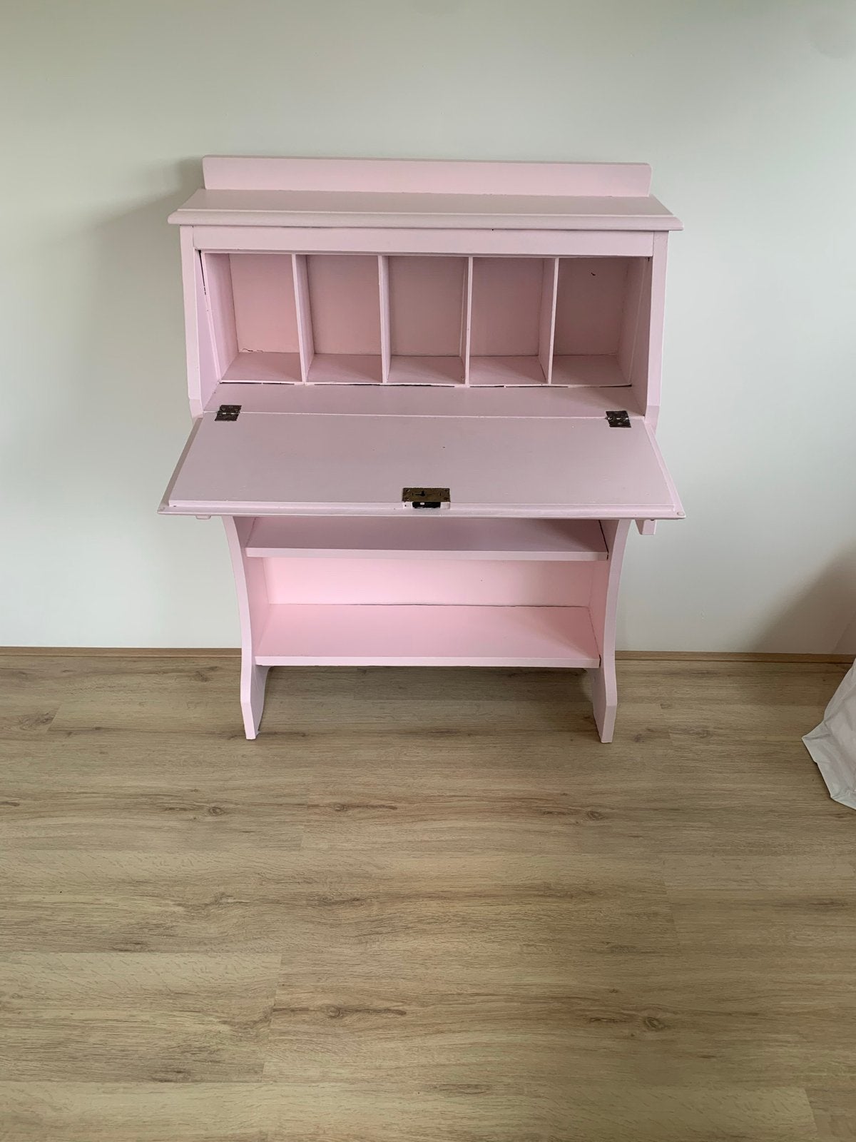 Roze secretaire / bureau met opbergvakken, Ophalen, Gebruikt