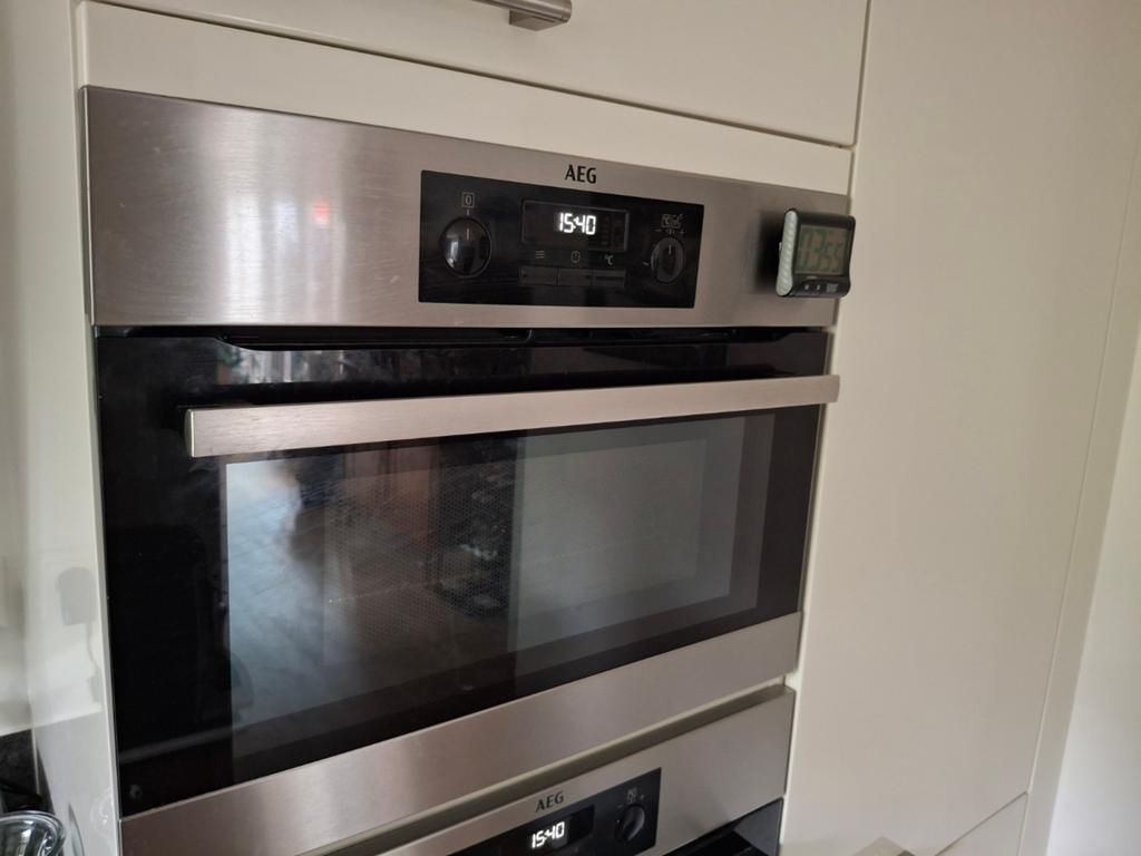 AEG BPB331020M inbouw oven rvs, Ophalen, Gebruikt, Oven, Inbouw