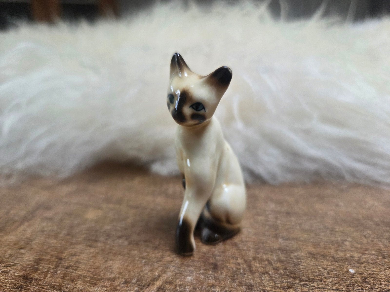 Vintage Siamese Kat Beeldje - Keramiek, Ophalen of Verzenden, Gebruikt, Dier