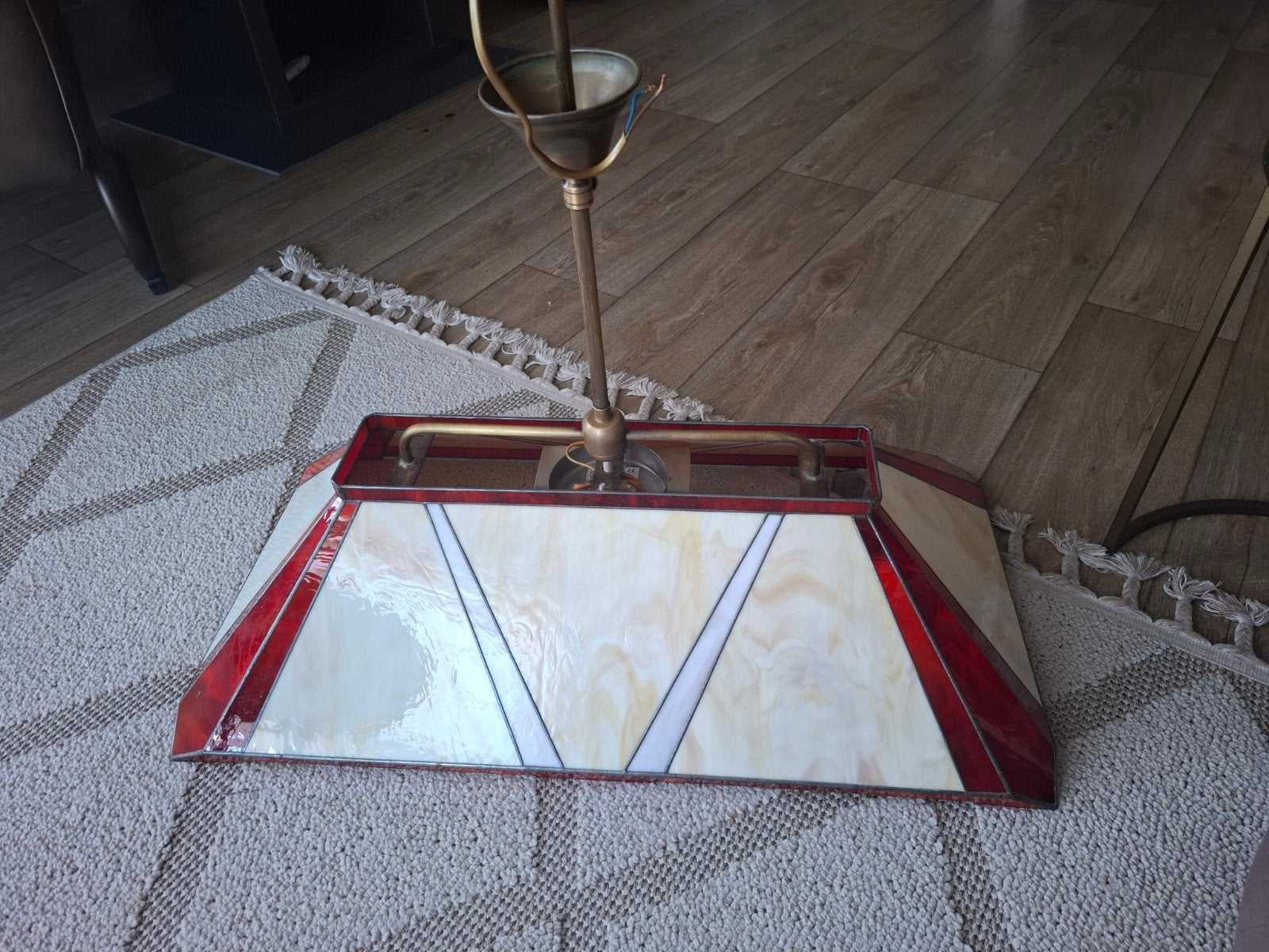 Vintage Poolleestafel hanglamp, Huis en Inrichting, Lampen | Hanglampen, Ophalen