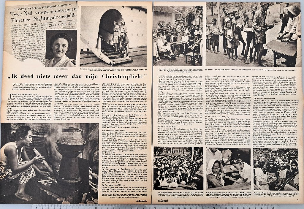 Leger Indië 1950; hoogste medaille voor 2 verpleegsters, Verzamelen, Verzenden, 1940 tot 1960, Gebruikt, Overige onderwerpen