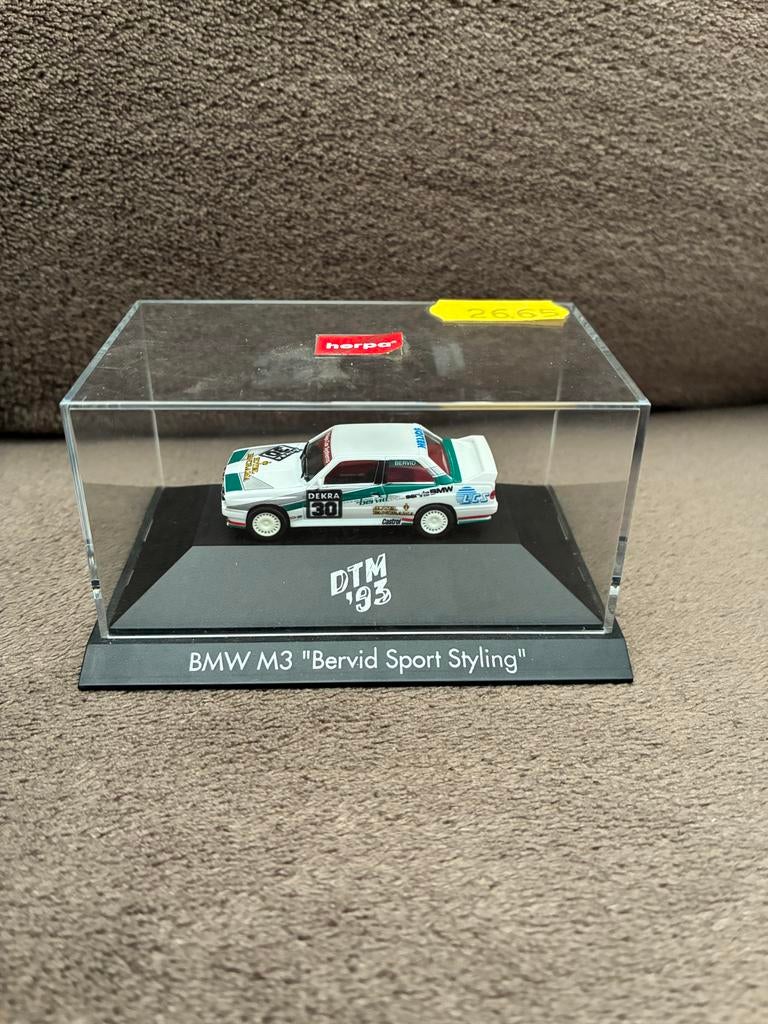 Herpa Modelauto 1:87 BMW M3 DTM '93 Bervid Sport Styling, Hobby en Vrije tijd, Modelauto's | 1:87, Verzenden, Zo goed als nieuw