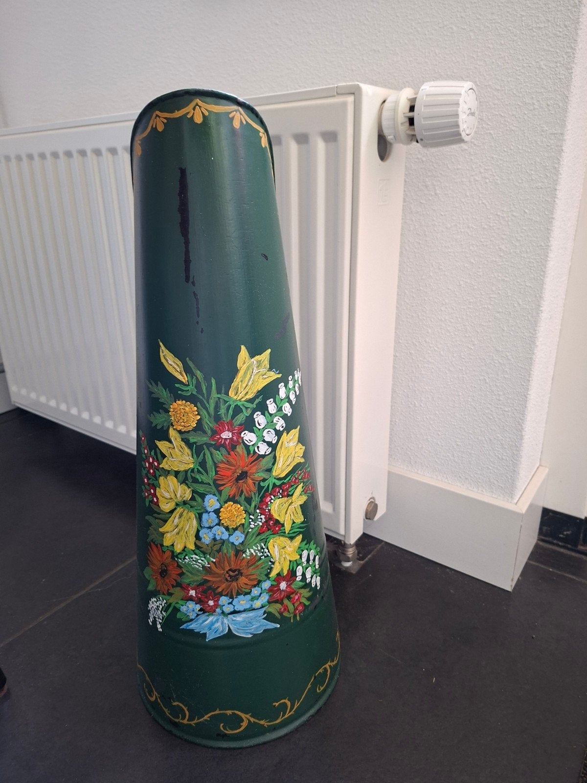 Handbeschilderde kolenkit, Ophalen