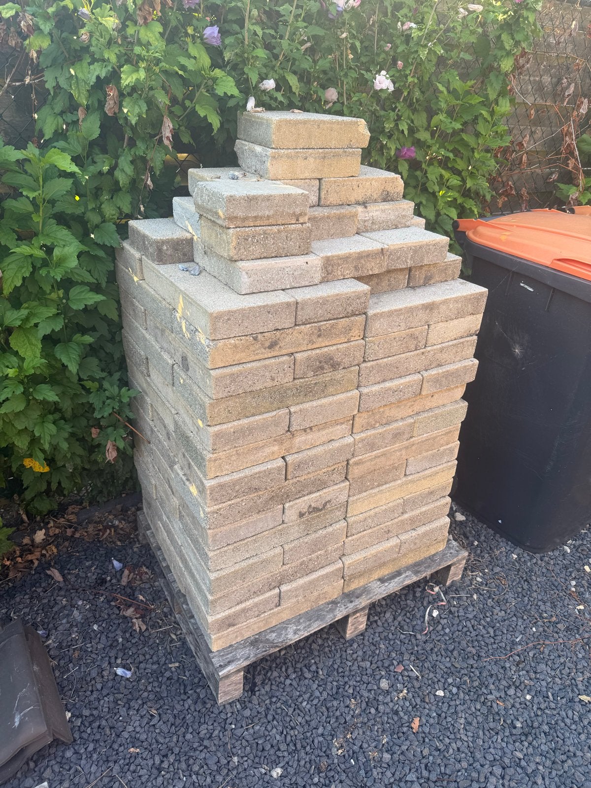 Gebruikte betonnen terrastegels/klinkers, Tuin en Terras, Tegels en Klinkers, Ophalen, Gebruikt, 10 m² of meer, Beton