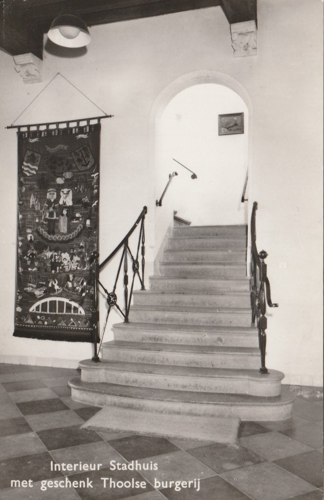THOLEN Stadhuis Interieur met Geschenk Burgerij, Verzenden, 1960 tot 1980, Ongelopen, Zeeland