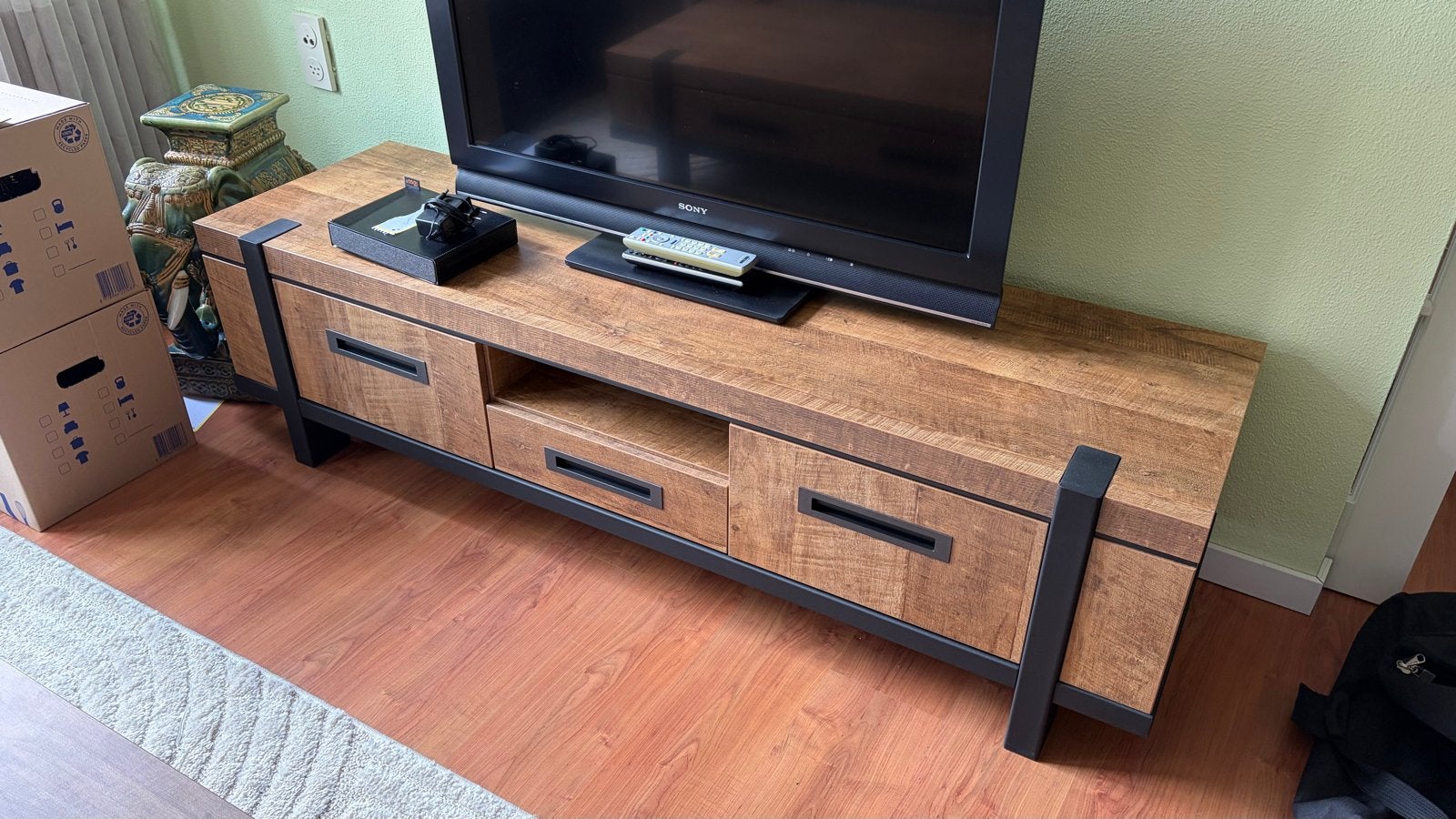 Complete Woonkamerset: TV-meubel, Salontafel & Boekenkast, Ophalen, 200 cm of meer, 150 tot 200 cm, Zo goed als nieuw