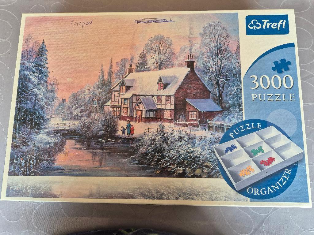Puzzel Trefl winterlandschap 3000 stukjes, Ophalen of Verzenden, Meer dan 1500 stukjes, Zo goed als nieuw, Legpuzzel