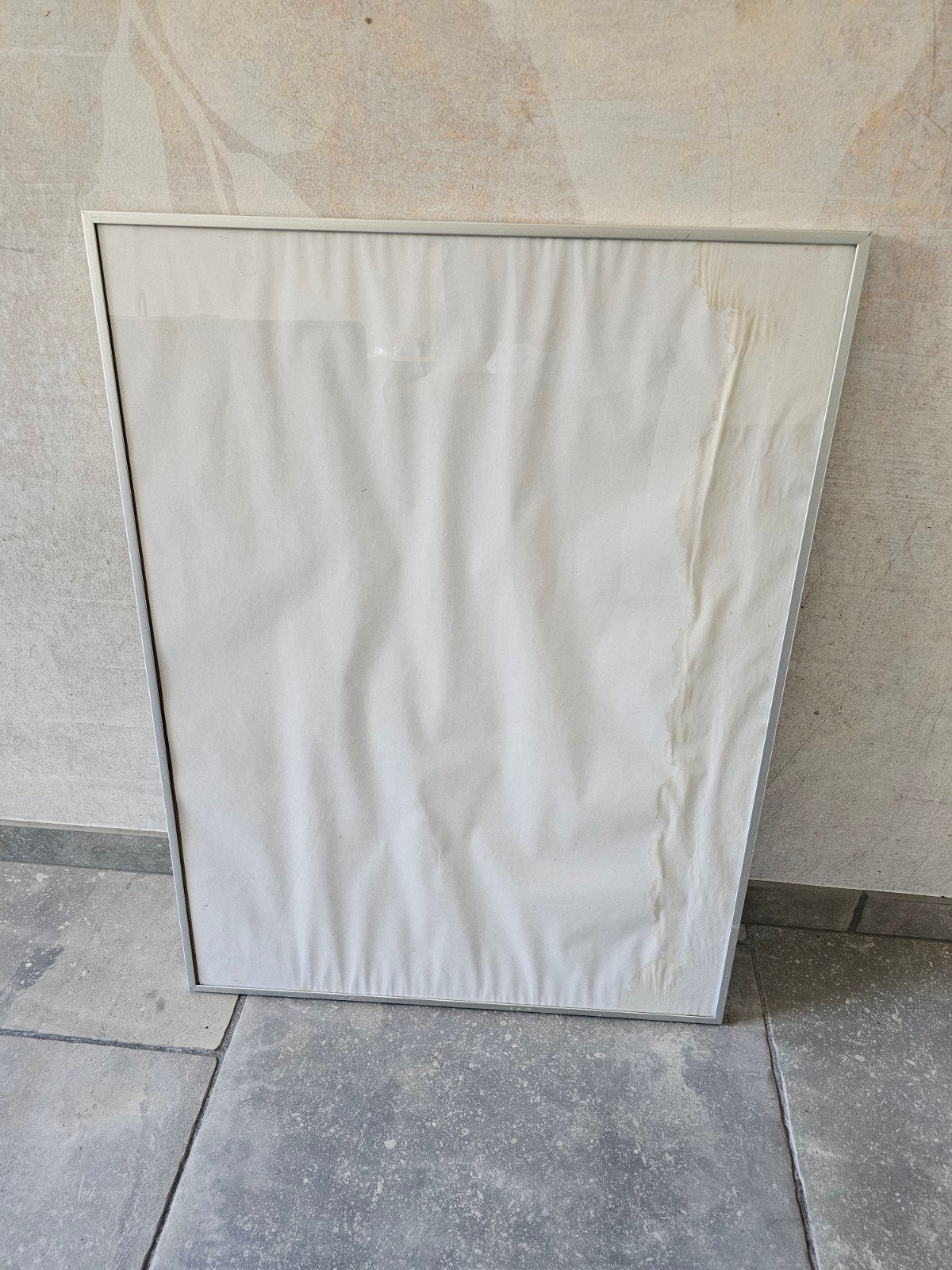 Aluminium lijst met glas, 61 x 81 cm, Metaal of Aluminium, Ophalen of Verzenden, Zo goed als nieuw, 75 cm of meer