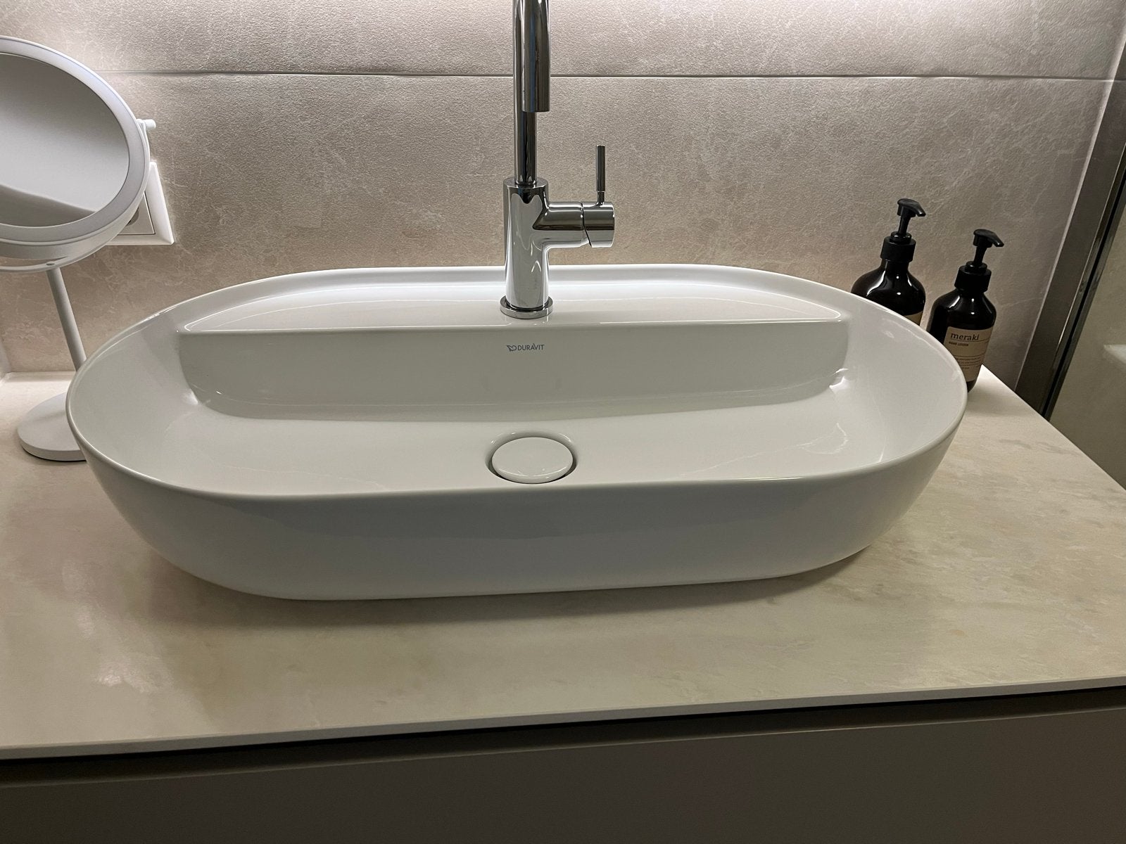 Duravit opzetwastafel (zonder kraan en toebehoren) nieuw, Ophalen, Zo goed als nieuw, Wastafel