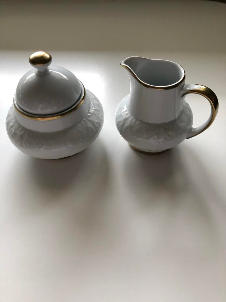 Porseleinen Suikerpot en Melkkan Set, Antiek en Kunst, Antiek | Servies compleet, Ophalen of Verzenden