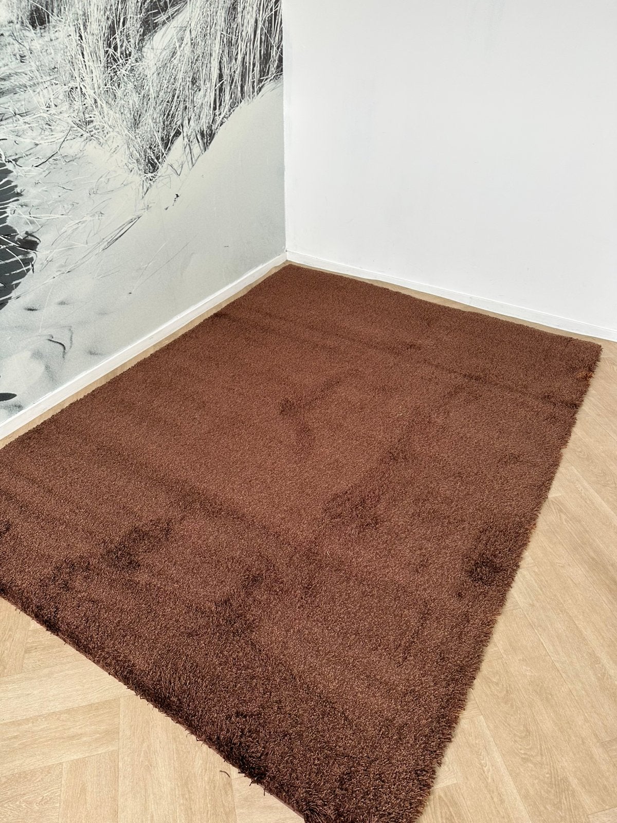 Vloerkleed Shaggy bruin 170/230, Bruin, 150 tot 200 cm, Ophalen of Verzenden, Rechthoekig