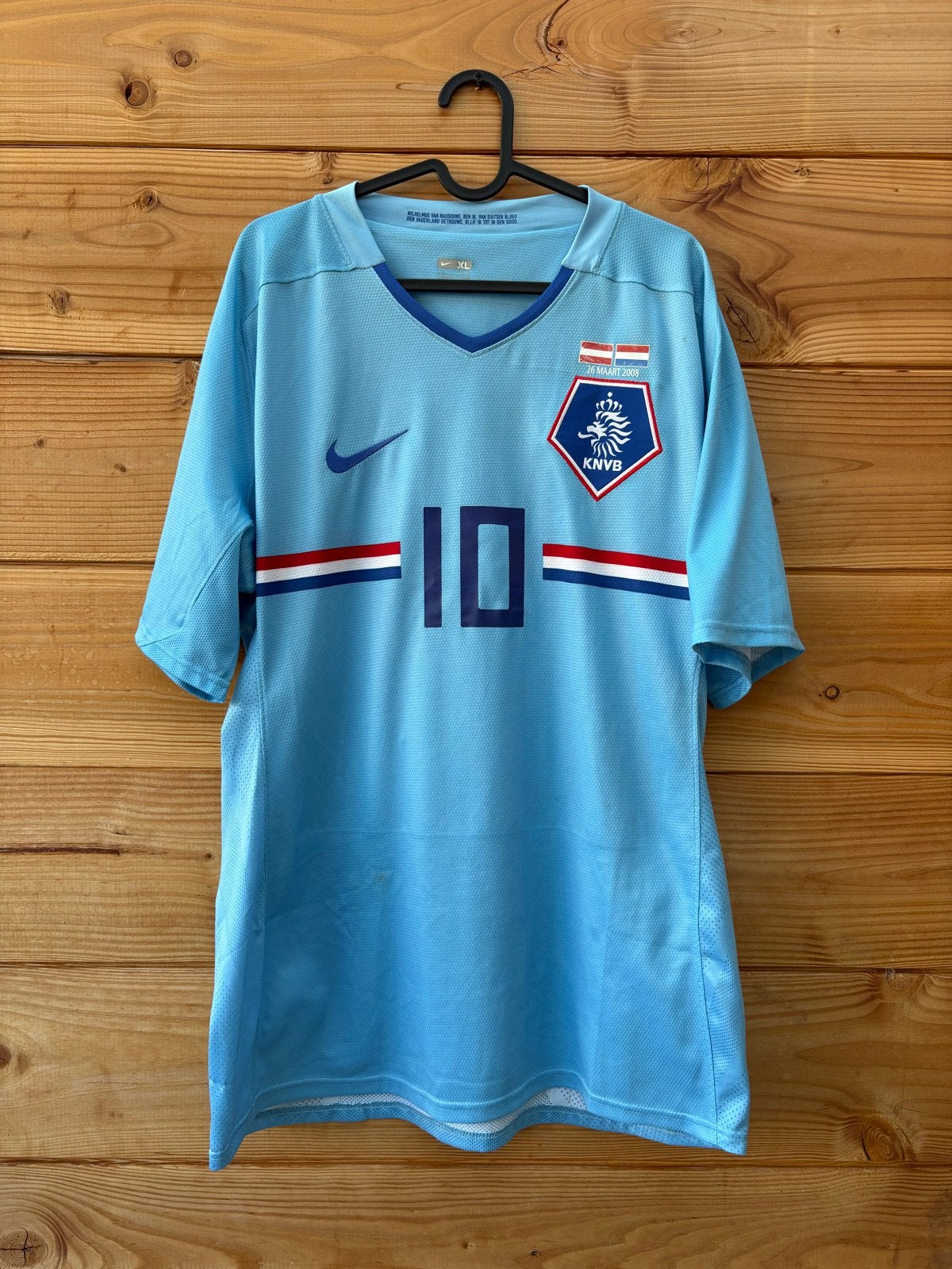 Matchworn Nederlands Elftal 2008 Van der Vaart #10 XL, Verzamelen, Ophalen of Verzenden, Gebruikt, Shirt