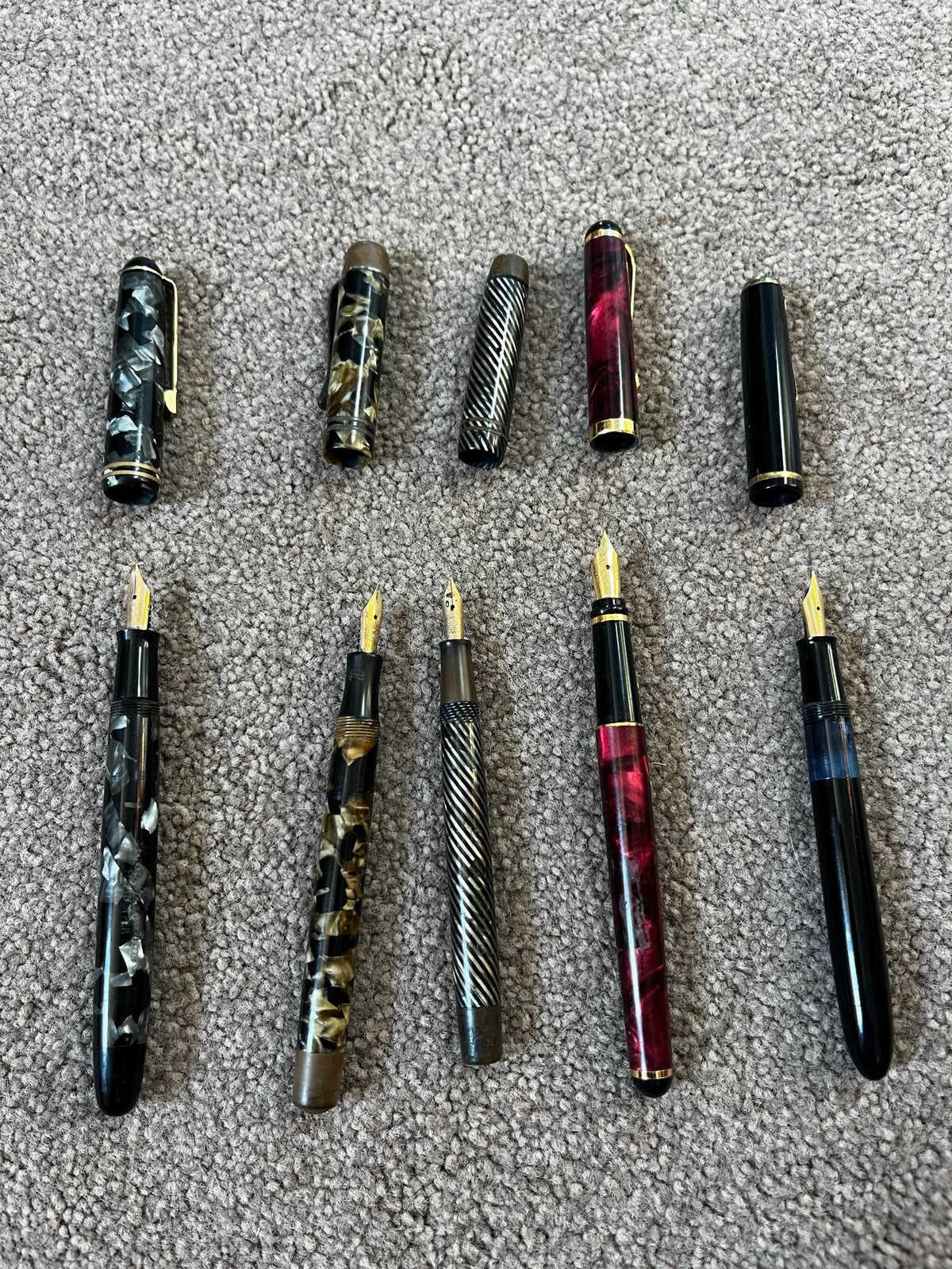 Collectie antieke vulpennen 14k punt - 5 stuks, Ophalen of Verzenden, Gebruikt, Vulpen, Overige merken