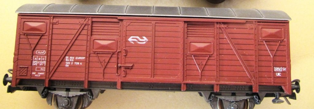 ROCO H0: gesloten NS wagon bruin Gs +OVP 4315 B evt. Märklin, Gelijkstroom, Wagon, Ophalen of Verzenden, Roco