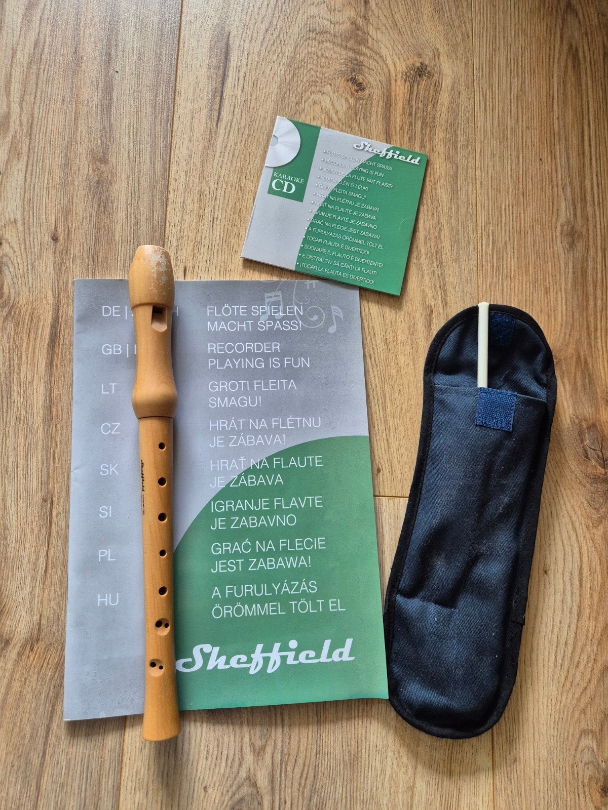 Sheffield Blokfluit met CD en hoesje - Gebruikt, Ophalen of Verzenden, Gebruikt, Sopraan of Sopranino, Met koffer, hoes of etui