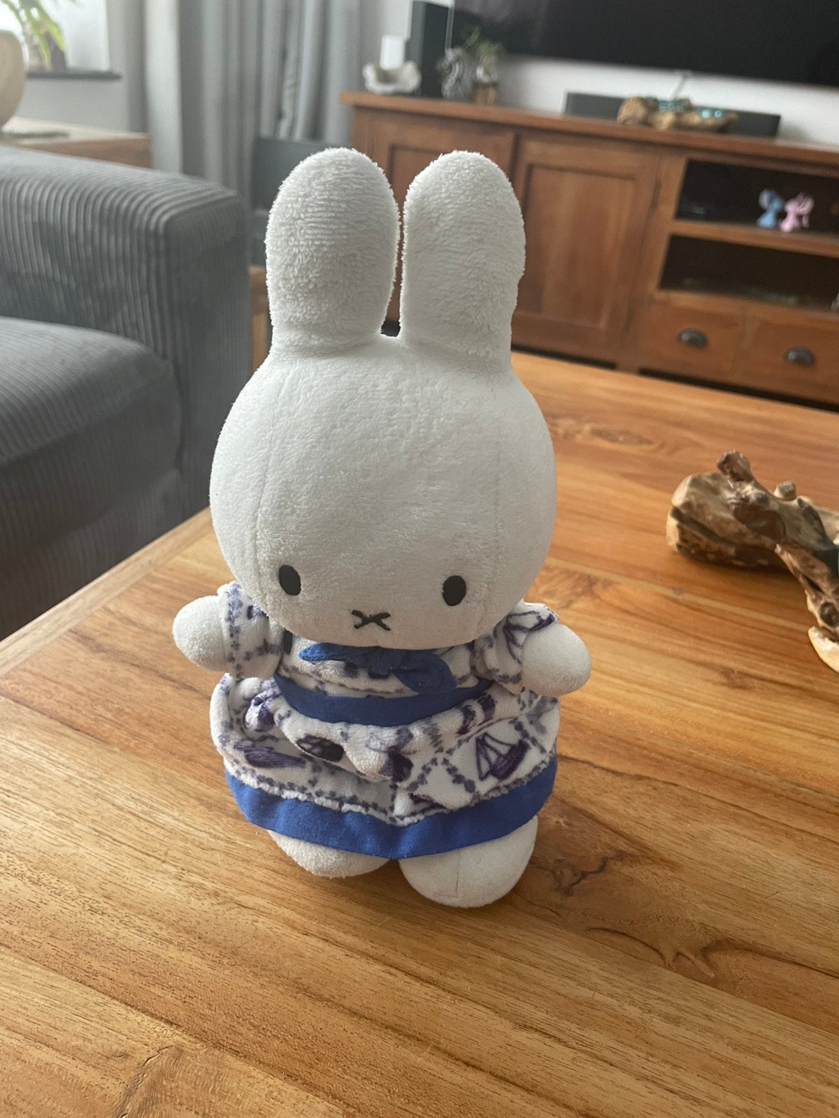 Nijntje / Miffy knuffel Delft blauw / delftblauw Dick Bruna, Blauw, Konijn, Nijntje, Ophalen of Verzenden