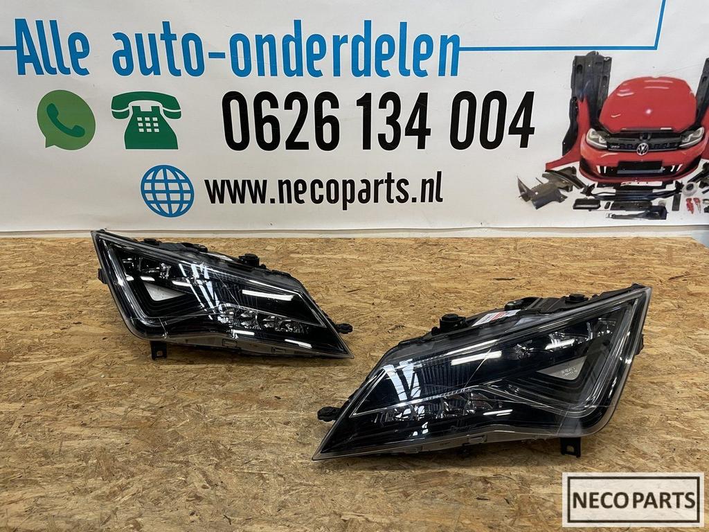 SEAT LEON 5F FACELIFT VOL LED KOPLAMP ORIGINEEL COMPLEET, Gebruikt, -, -, Ophalen of Verzenden