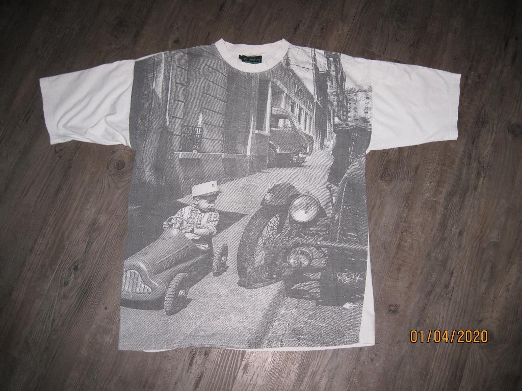 Bluhmod offwhite shirt met print maat L, Maat 46/48 (XL) of groter, Ophalen of Verzenden, Korte mouw, Grijs