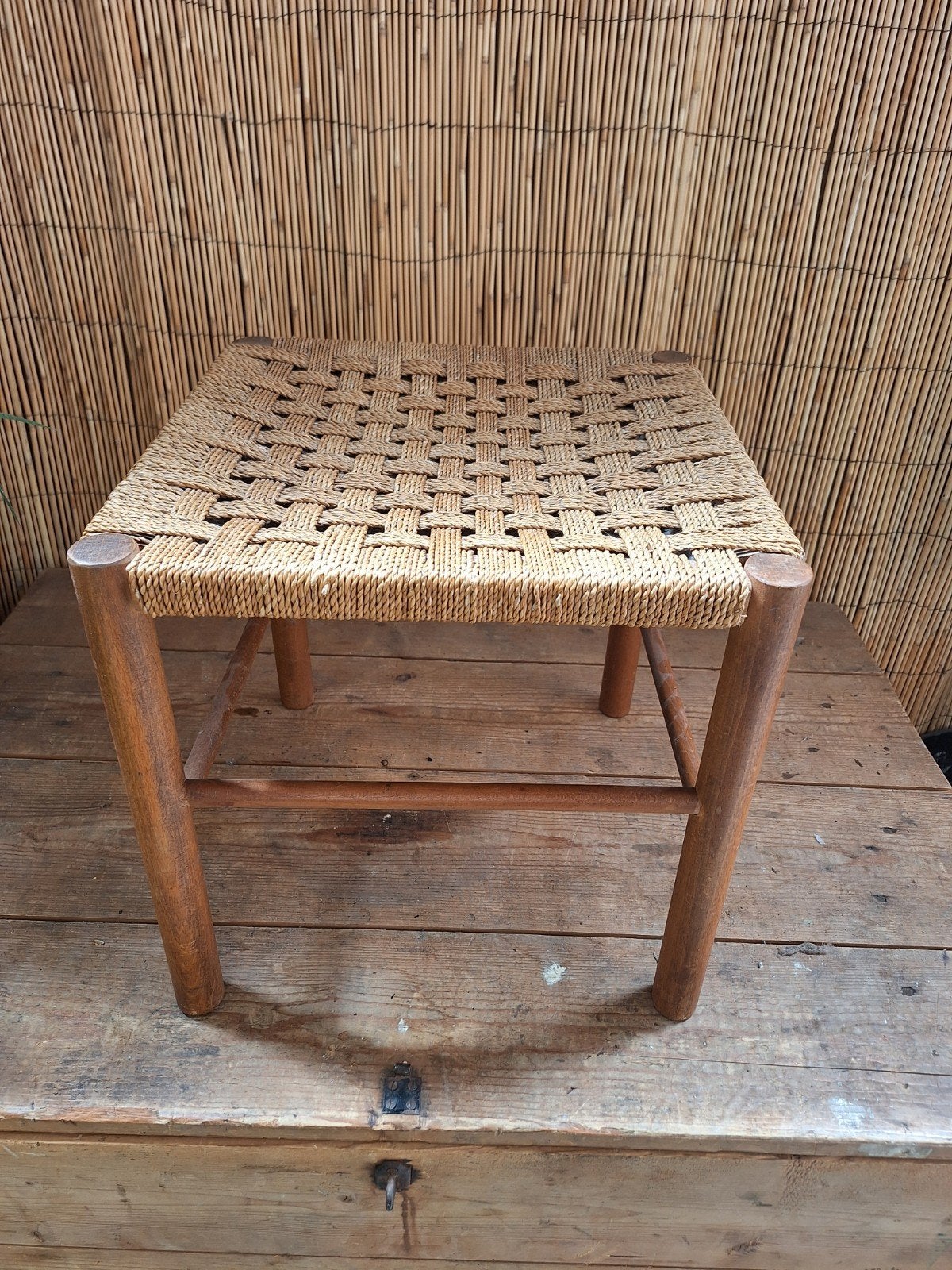 Deens vintage krukje, Ophalen, Hout