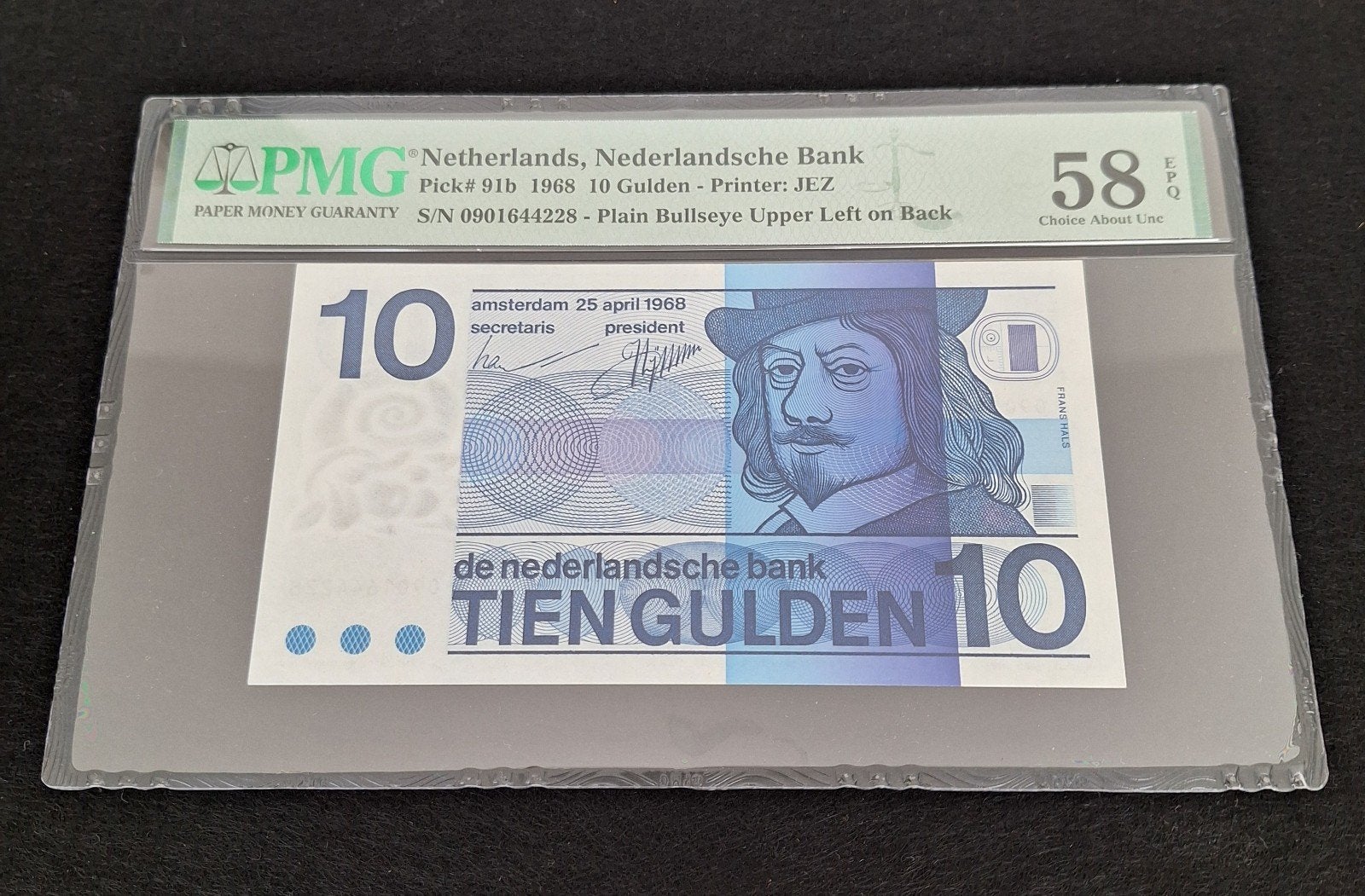 Nederlandse Bank 10 Gulden 1968 PMG 58EPQ - €34,50, Verzenden, 10 gulden, Los biljet