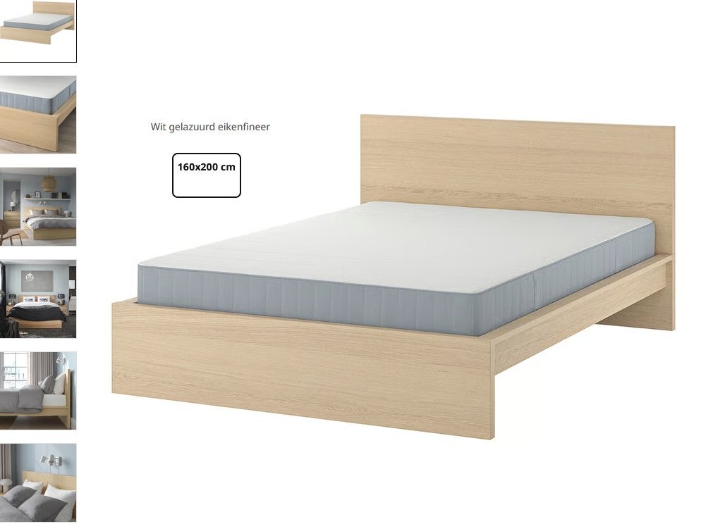 IKEA malm bed, Ophalen, Gebruikt, Overige kleuren, Tweepersoons