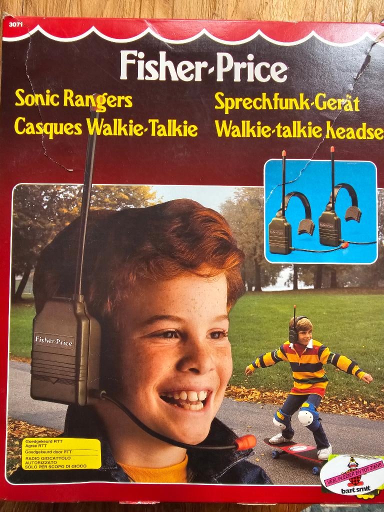 Fisher-price vintage walkie-talkie headset, Ophalen of Verzenden, Gebruikt, Speelset