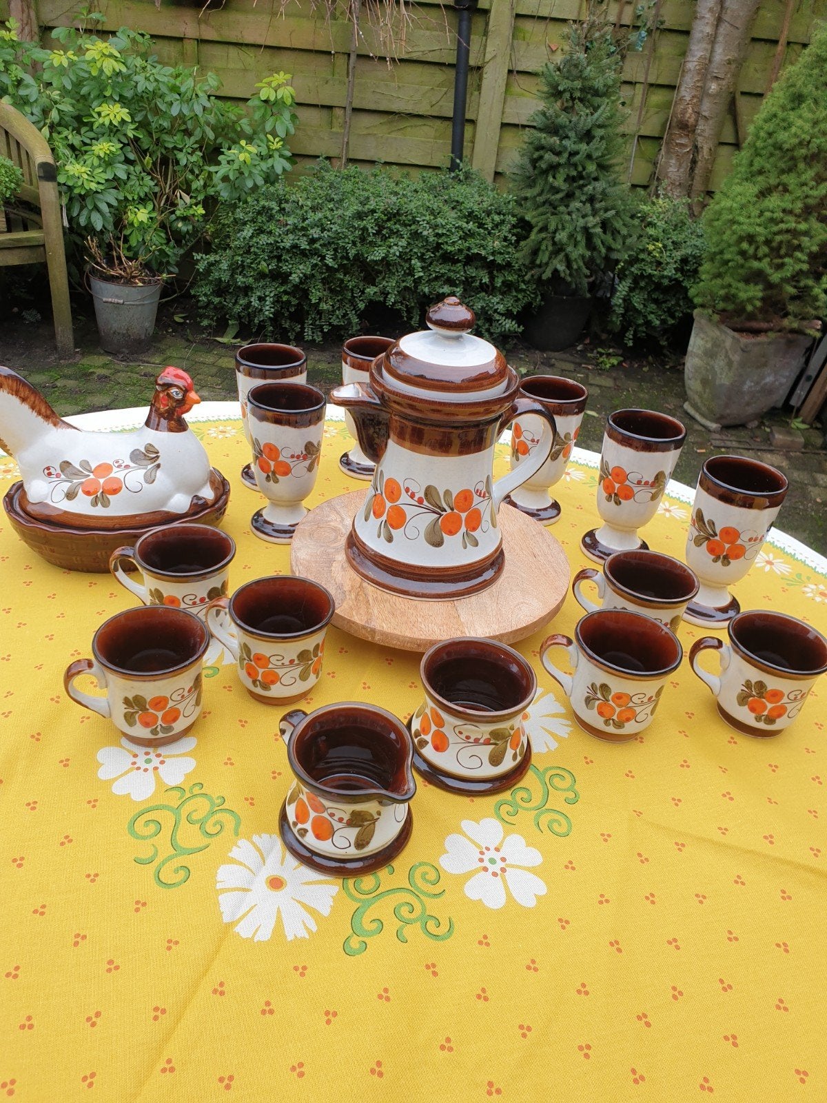 SMF Schramberg aardewerk servies uit de jaren zeventig, Antiek en Kunst, Antiek | Servies compleet, Ophalen