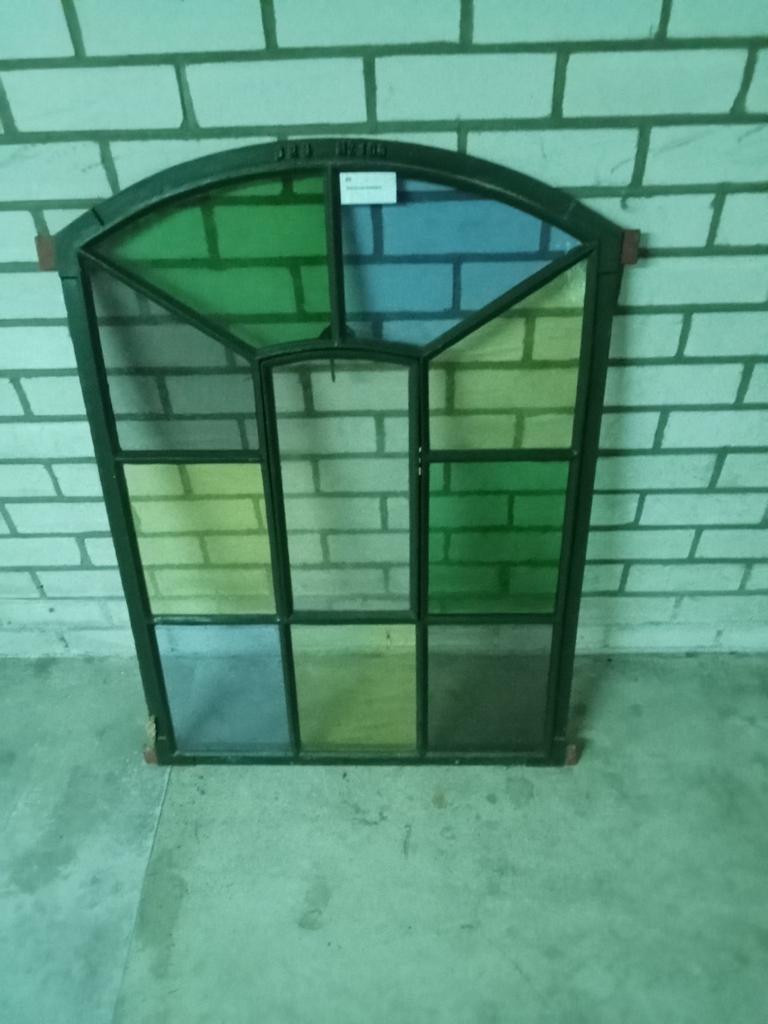 Stalraam met antiek glas, Gebruikt, Minder dan 80 cm, Minder dan 80 cm, Raam