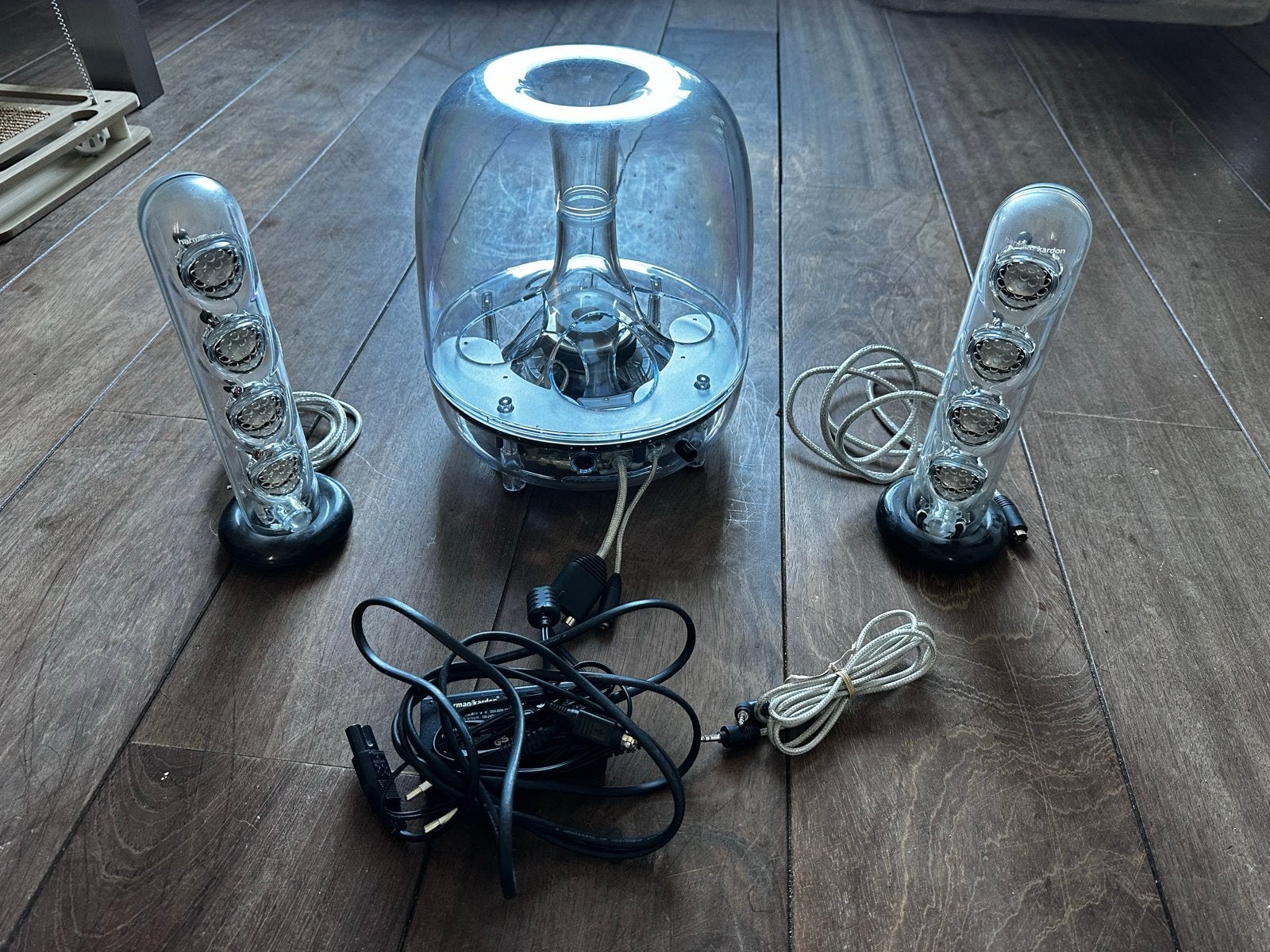 Harman Kardon SoundSticks III 2.1 Speakerset, Gebruikt, Inclusief kabels, Speakerset, Ophalen of Verzenden