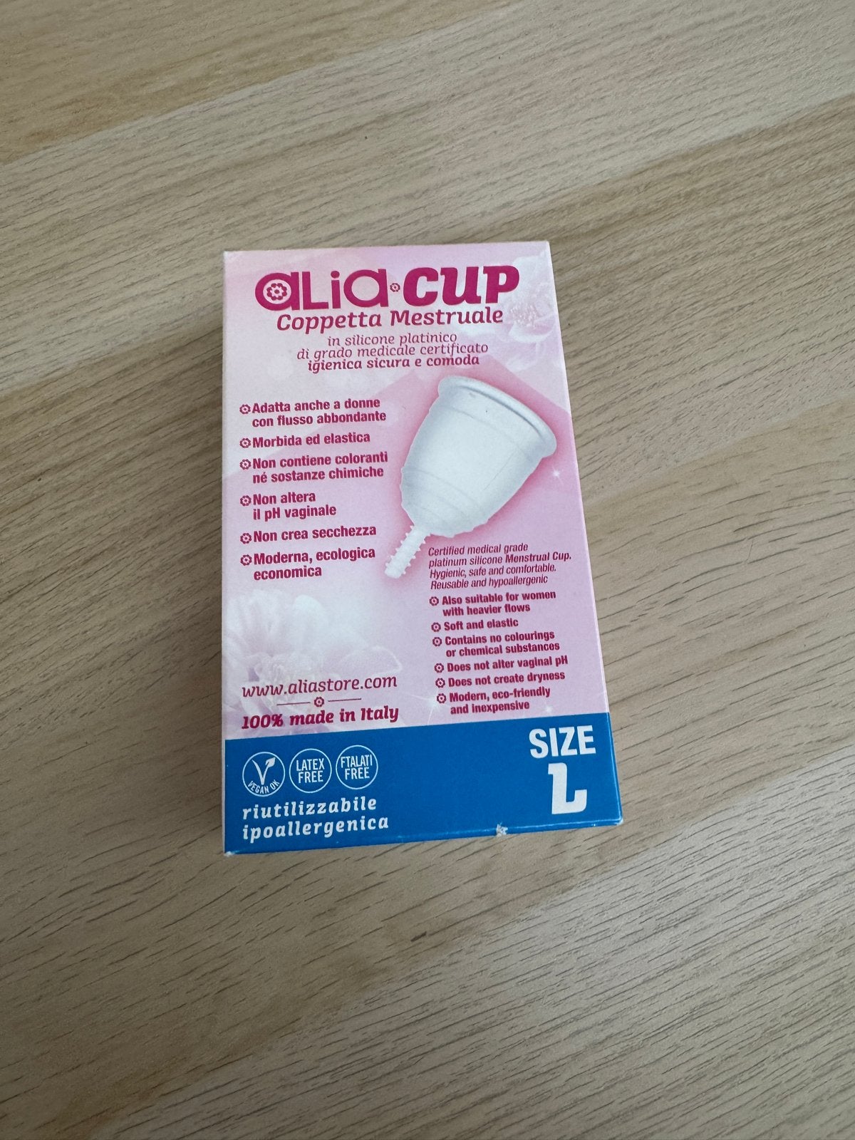 Alia-cup nieuwe, gesealde menstruatiecup - Maat L, Ophalen of Verzenden, Nieuw, Overige typen