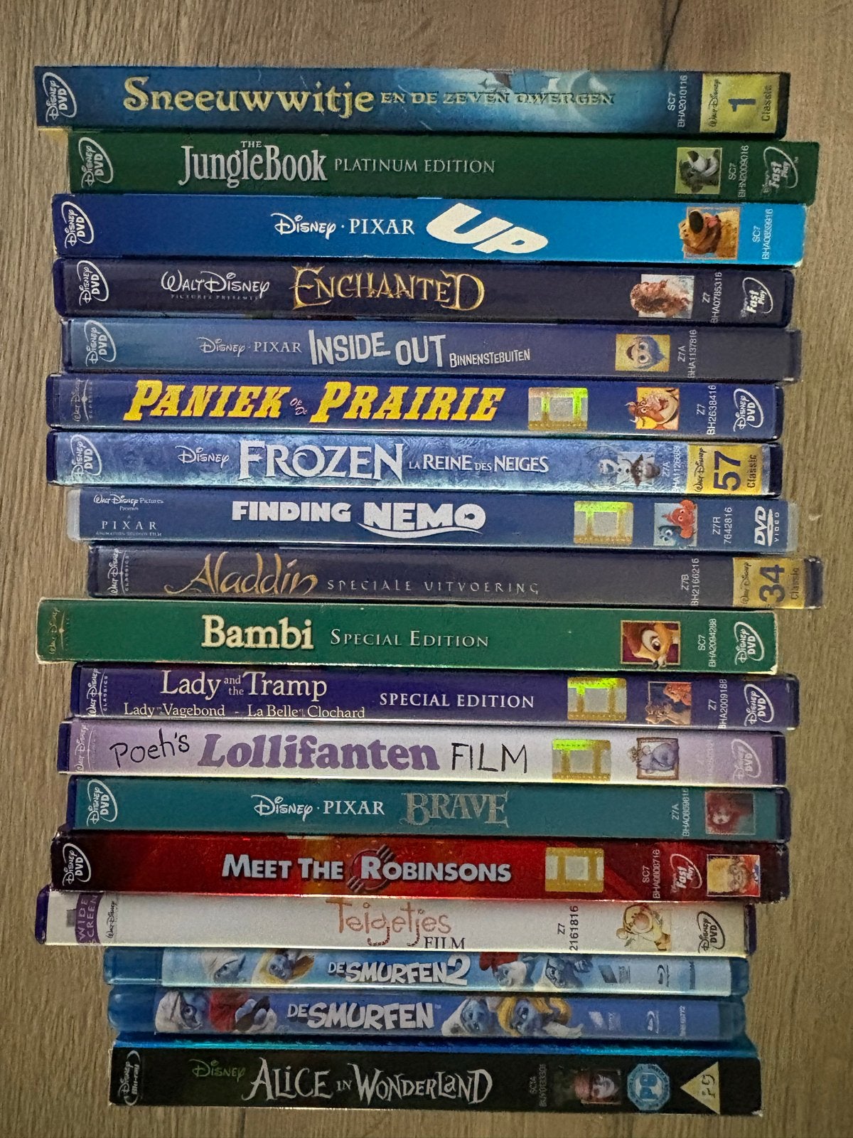 Collectie Disney en Pixar films op DVD (3x bluray), Gebruikt, Animatie, Alle leeftijden, Ophalen of Verzenden
