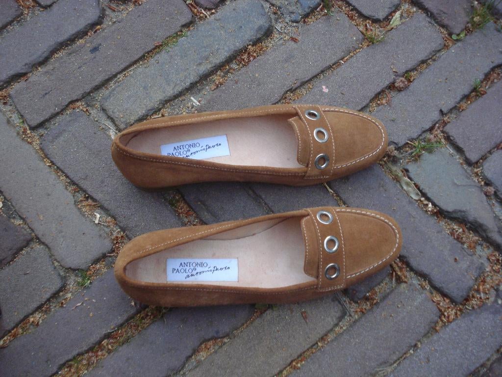 ANTONIO PAOLO NIEUW BEIGE INSTAPPERS 36,5 GRATIS VERZENDING, Verzenden, Nieuw, Antonio Paolo, Instappers