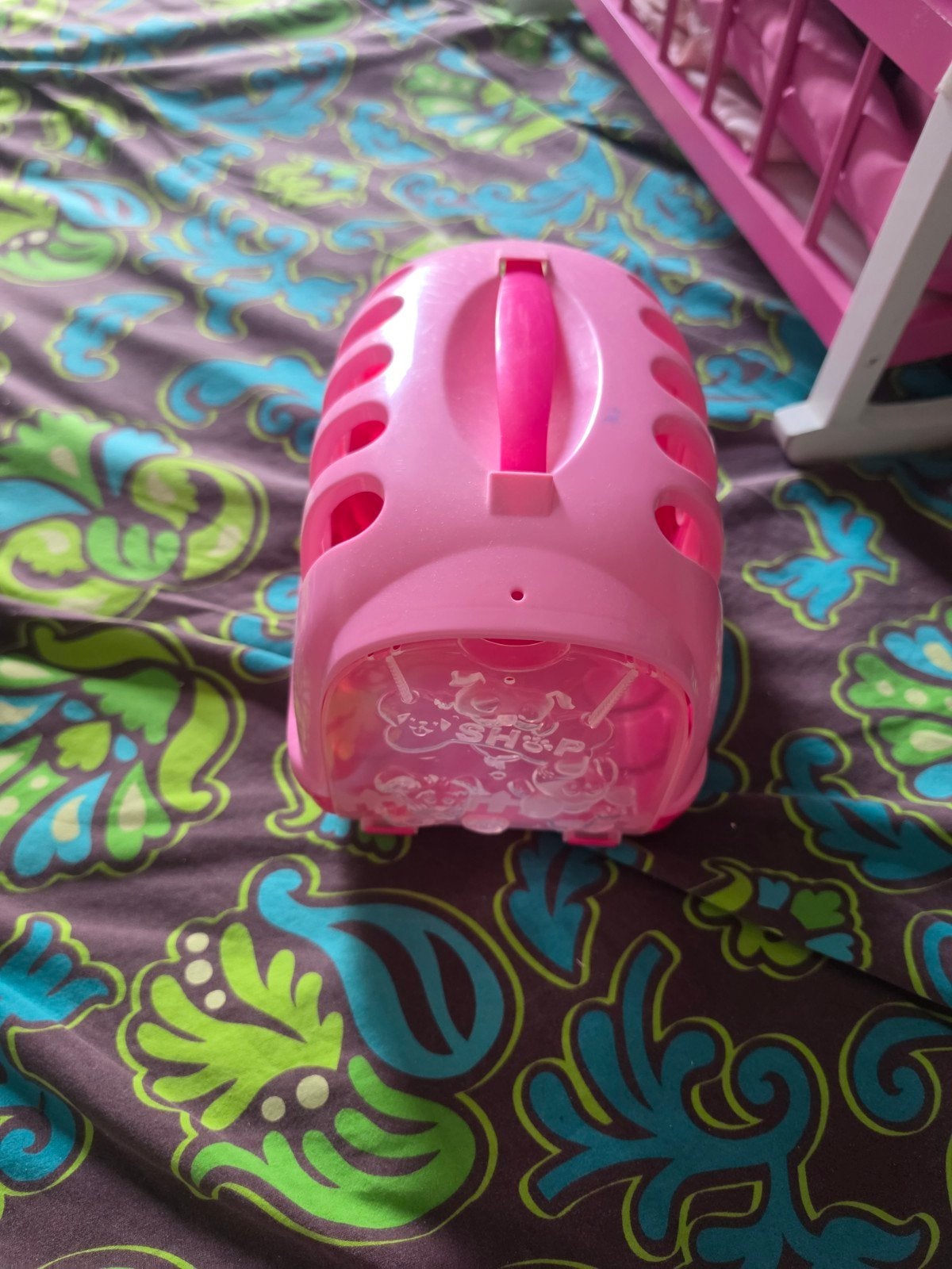 Roze Shopkins draagkooi voor speelgoed, Ophalen, Gebruikt, Meisje