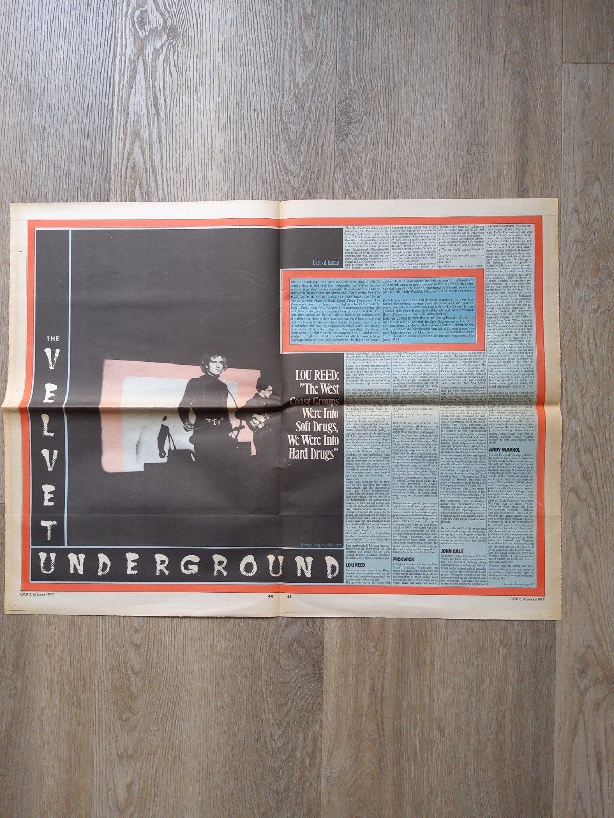 The Velvet Underground%  A3  FORMAAT, Ophalen of Verzenden, Zo goed als nieuw, Boek, Tijdschrift of Artikel