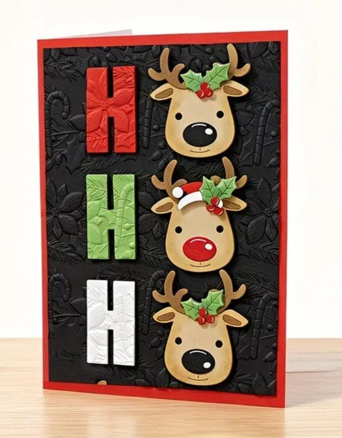 Nieuw snijmal kerst/ rendier/ HOHOHO, Ophalen of Verzenden, Nieuw, Kerst, Pons of Mal