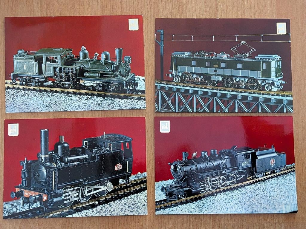 Märklin Locomotief Ansichtkaarten Set - 4 Stuks, Ophalen of Verzenden