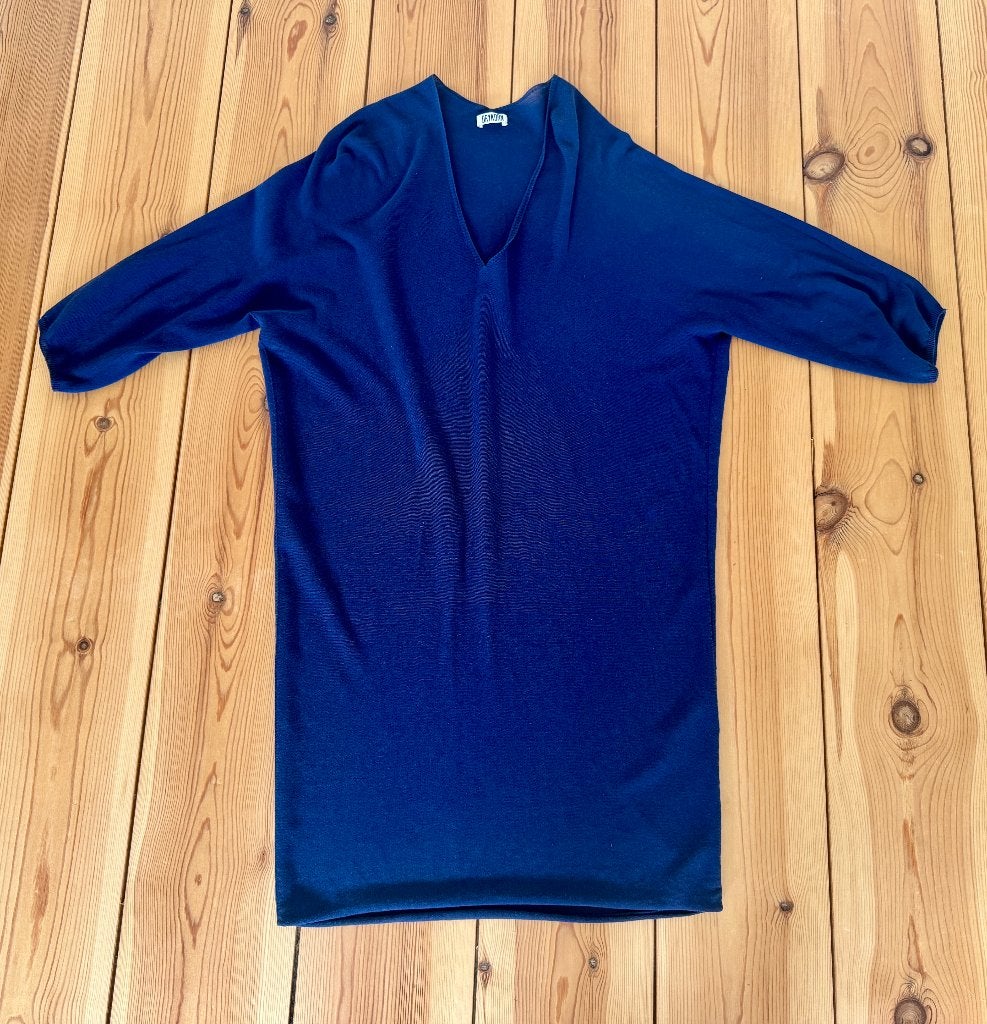 Jurk Drykorn Emmeline - Blauw - Maat Small / maat 36, Drykorn, Blauw, Ophalen of Verzenden, Zo goed als nieuw