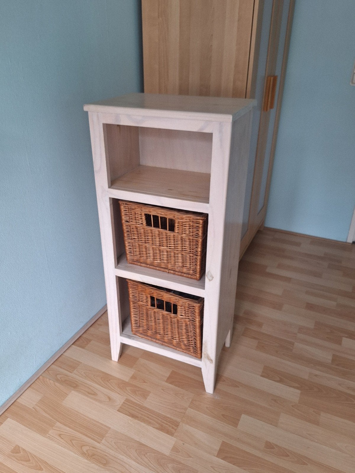 Kastje 103 cm hoog in white wash, Ophalen, Gebruikt, Minder dan 45 cm, 70 cm of meer