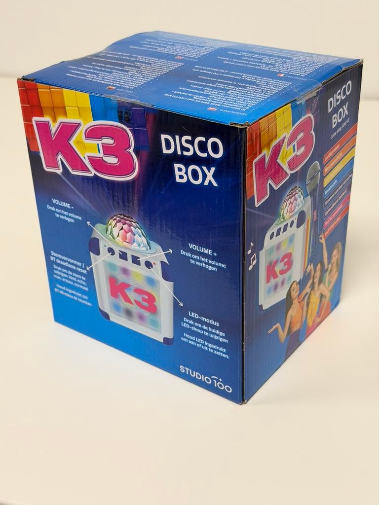 K3 Studio 100 Disco Box Karaoke Speaker met Microfoon NIEUW, Nieuw, Ophalen of Verzenden, H, H