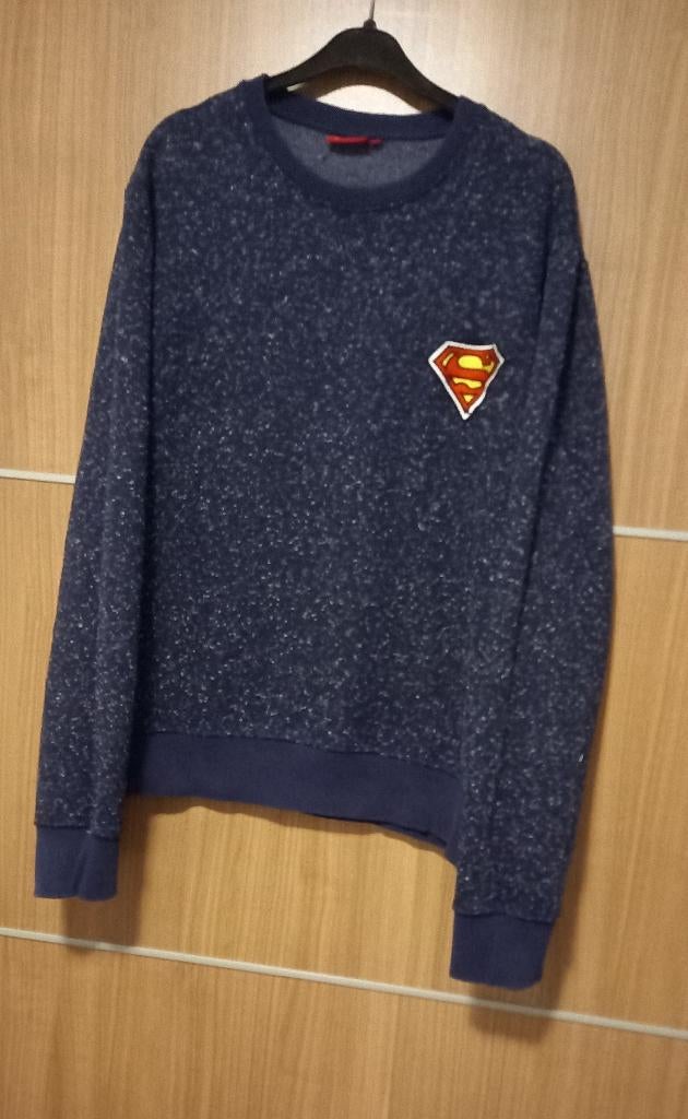 super man trui HEREN PULLOVER, Ophalen of Verzenden, Gedragen, Maat 52/54 (L), Blauw
