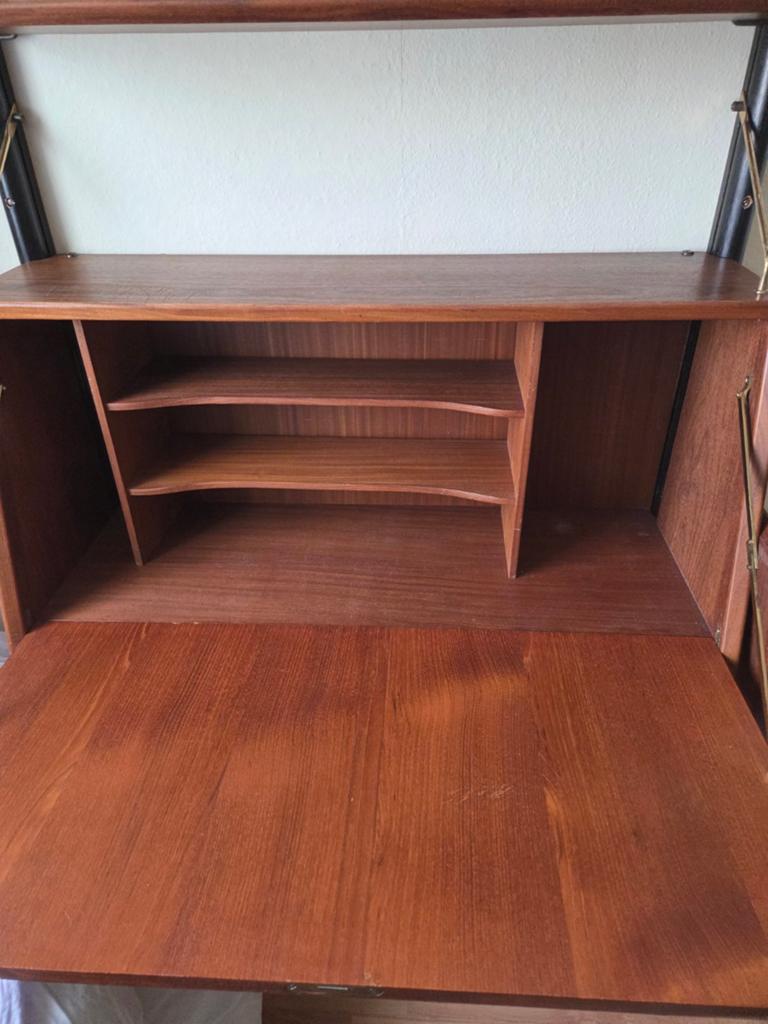 Louis van Teeffelen Teak Wandmeubel Bureau, Ophalen