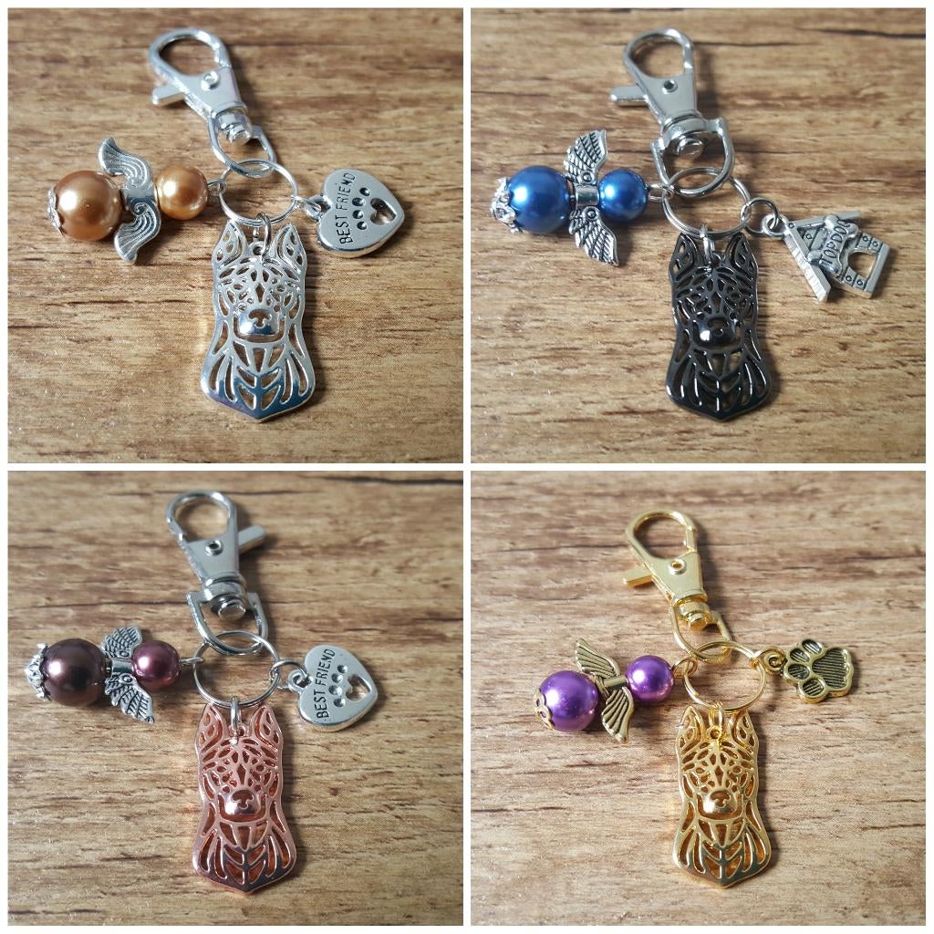 Tas/Sleutelhanger Hollandse herder met beschermengeltje, Verzenden, Nieuw, Overige kleuren, Handtas