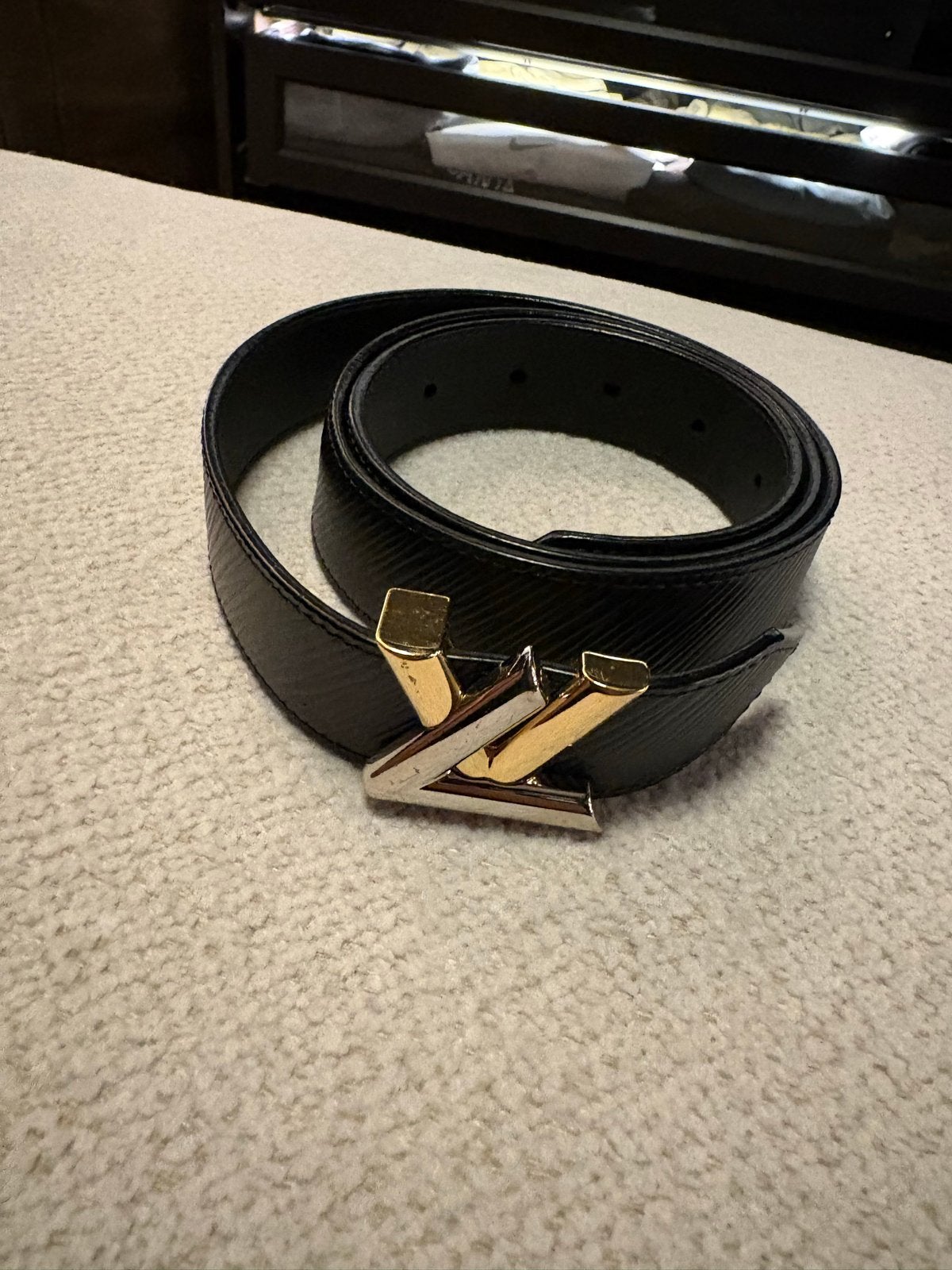Louis Vuitton Ceintuur LV Initiales 40MM Riem Zwart, 3 tot 5 cm, 90 tot 100 cm, Heupriem, Ophalen of Verzenden