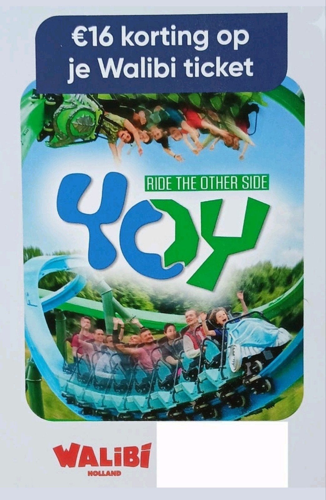 Walibi 16 euro korting pp , voor max 4 personen ., Ophalen of Verzenden